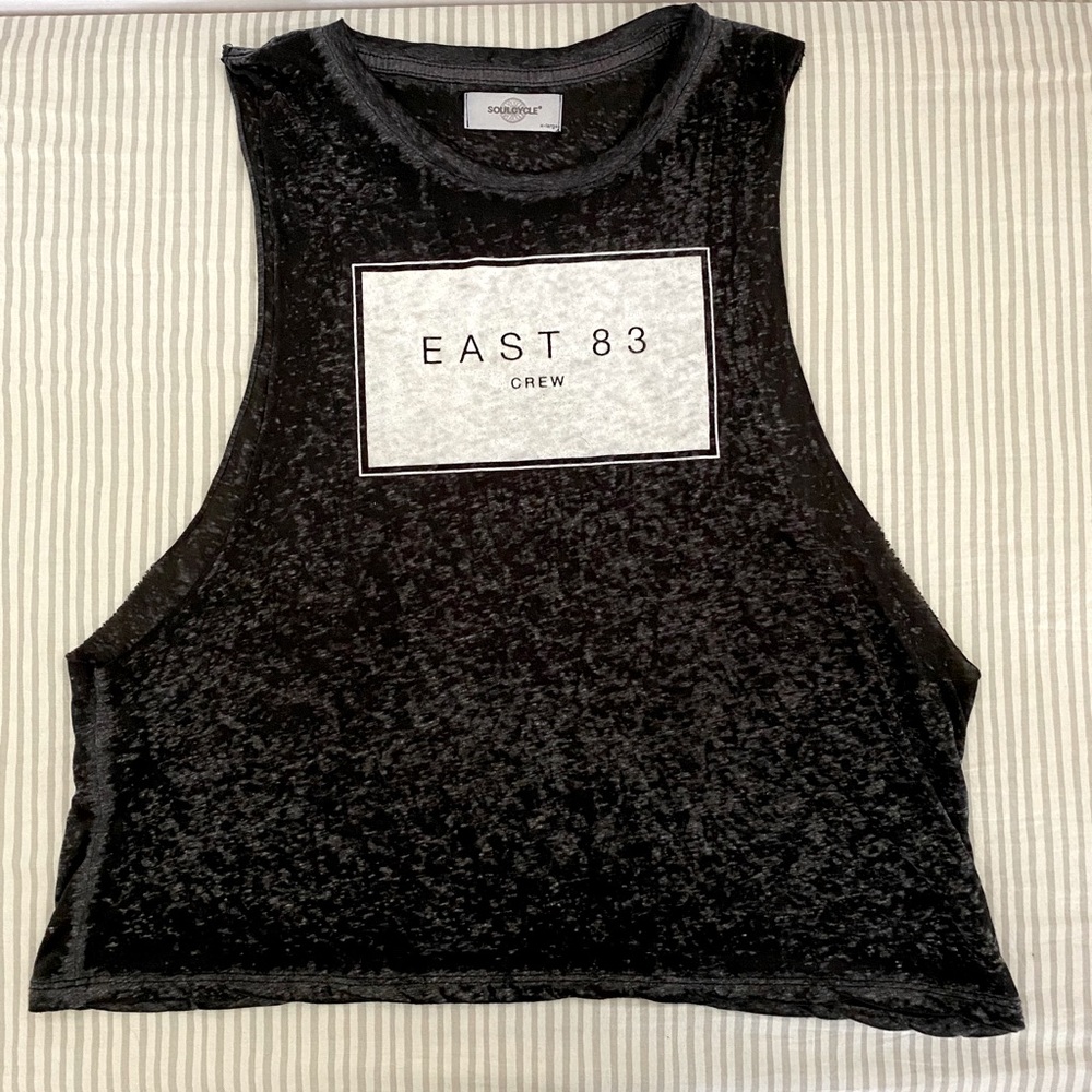 🚴‍♂️SOULCYCLE Burnout Dark Gray Muscle Tank Top